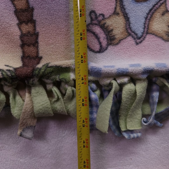 Safari Jungle Zoo Animals Blanket 45x42" Fleece Baby Unisex Crib Lap Cute - Picture 7 of 8